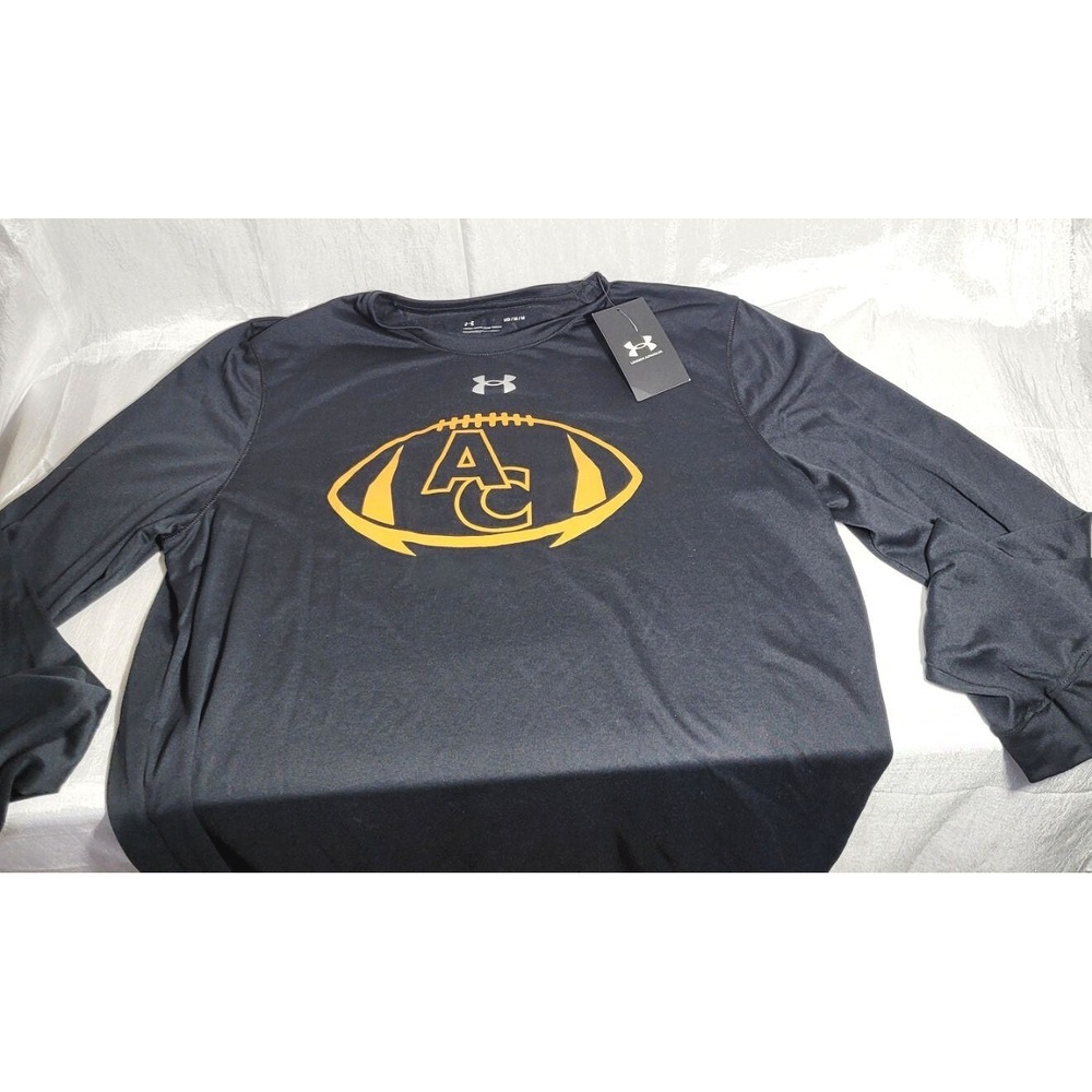 Under Armour Men's UA Locker LST AC Football Black Long Sleeve Shirt - Size M